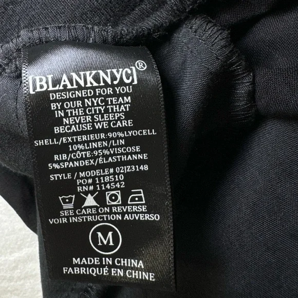 BLANK NYC Cargo Joggers Women’s Pants Black Elastic Band - Size Medium - Picture 12 of 14